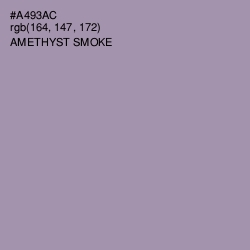 #A493AC - Amethyst Smoke Color Image